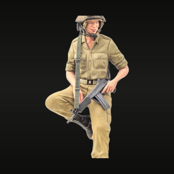 Modern Female IDF Soldier with Galil Assault Rifle 1/16 Resin Figure Kit