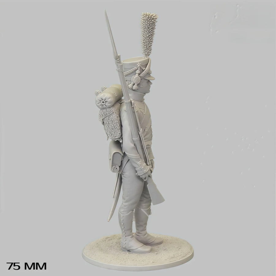 75Mm Resin Unpainted Model Kit, 1812, 15Th Light Infantry Regiment, Sergeant Jaeger, Unassembled and Unpainted GK