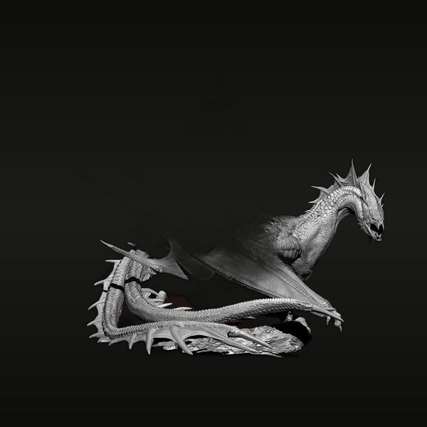 Fantasy Dragon with Spiked Horns 80mm Resin Figure Kit