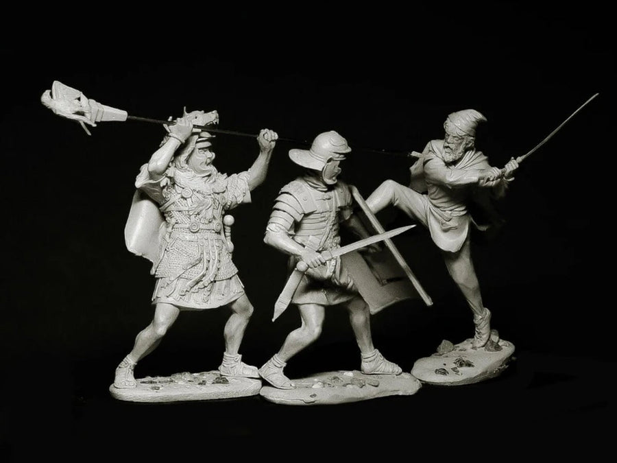 Ancient Roman Legionaries Combat Set 75mm Resin Figure Kit - unpainted resin model kit
