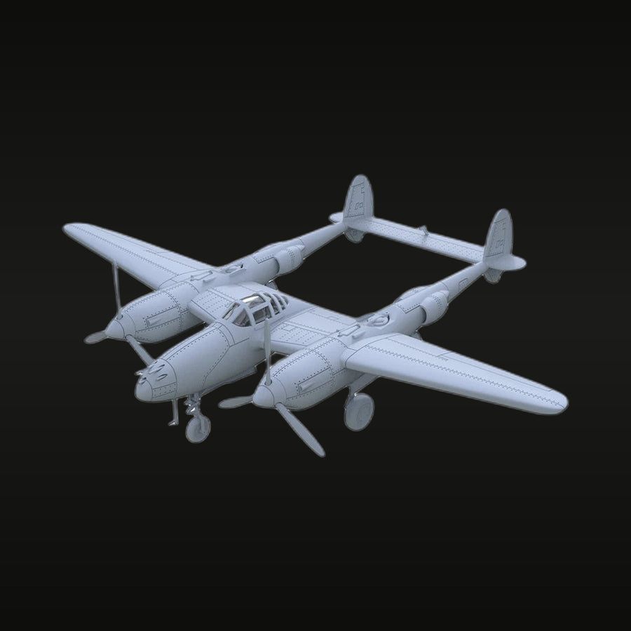 WWII USAF P-38 Lightning Twin-Engine Fighter 1/100 Resin Aircraft Kit - unpainted resin model kit