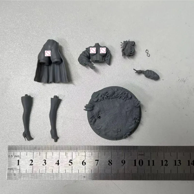 1/24 Scale Resin Figure Assembly Model Kit Female Magicians Fantasy 3D Hobby Miniature Unassembled and Unpainted DIY Toy