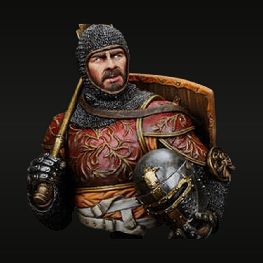 Medieval Italian Knight with Sword 1/10 Resin Bust Kit - unpainted resin model kit