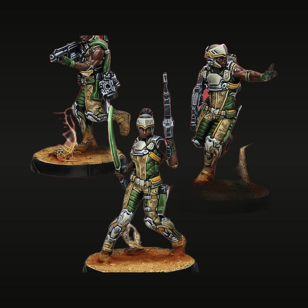 Sci-Fi Nahab Aeromobile Team with Jet Packs Set of 3 1/35 Resin Figure Kit