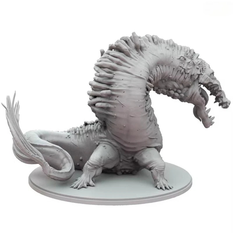 Fantasy Armored Reptile Beast with Dorsal Fin 100mm Resin Figure Kit - resin model view 2