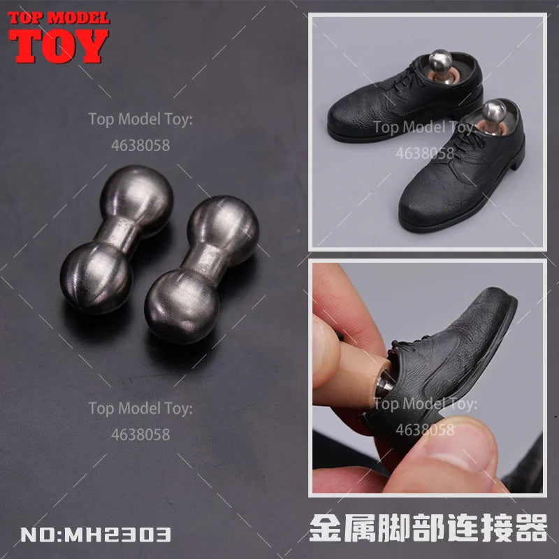 MH2303 1/6 Scale Metal Connector Foot Connector Body Accessory for 12'' Male / Female Soldier Action Figure Dolls