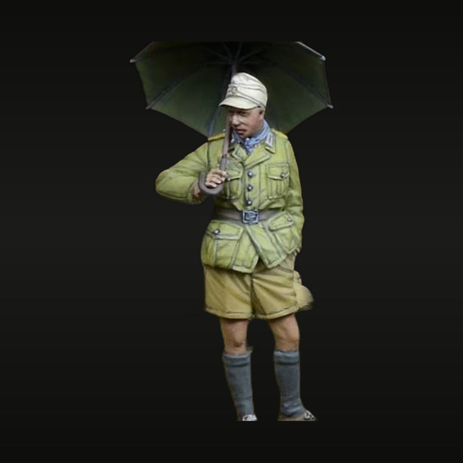 WWI British Soldier with Umbrella 1/35 Resin Figure Kit - unpainted resin model kit