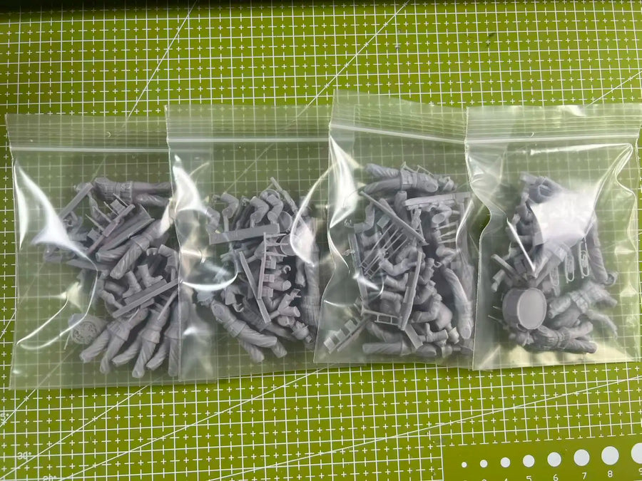 Unpainted 1:35 Resin Model GK German Military Band, Model Needs to Be Assembled by 22 People