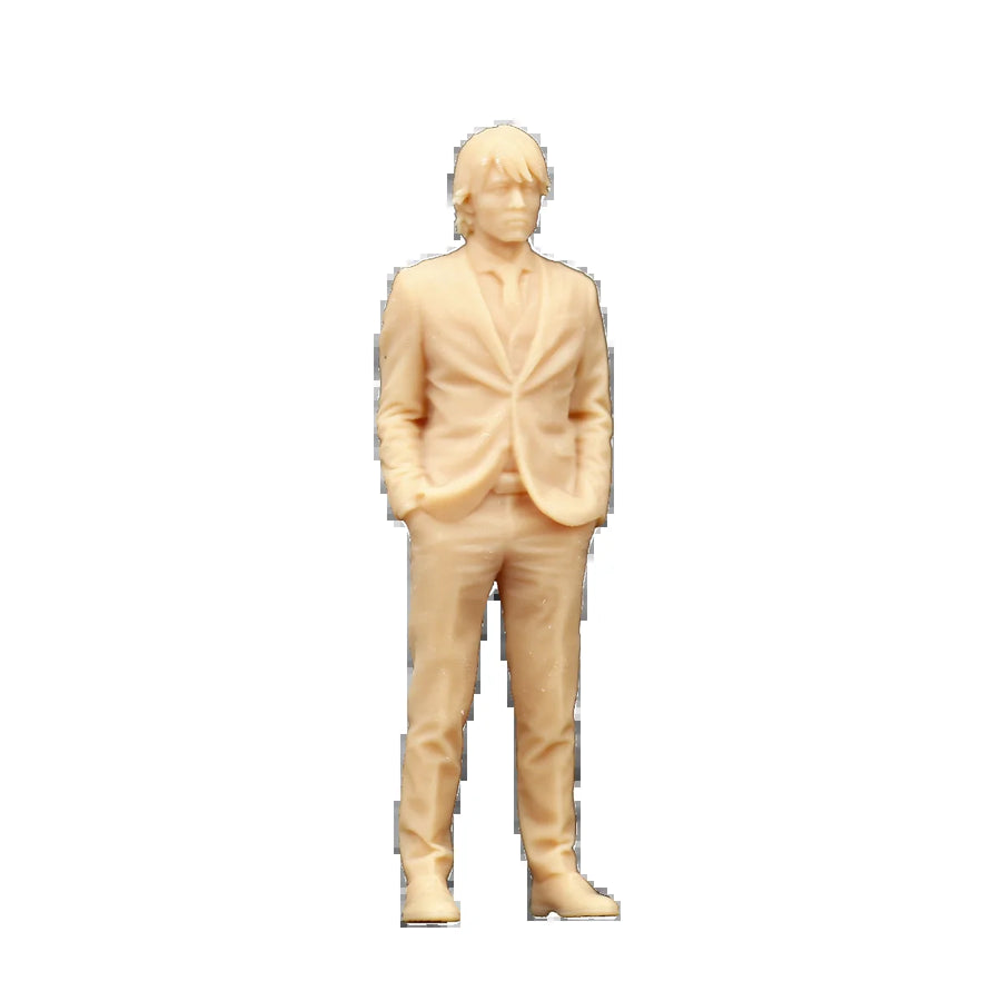 Modern Businessman Standing Pose 1/87 Resin Figure Kit - resin model view 5