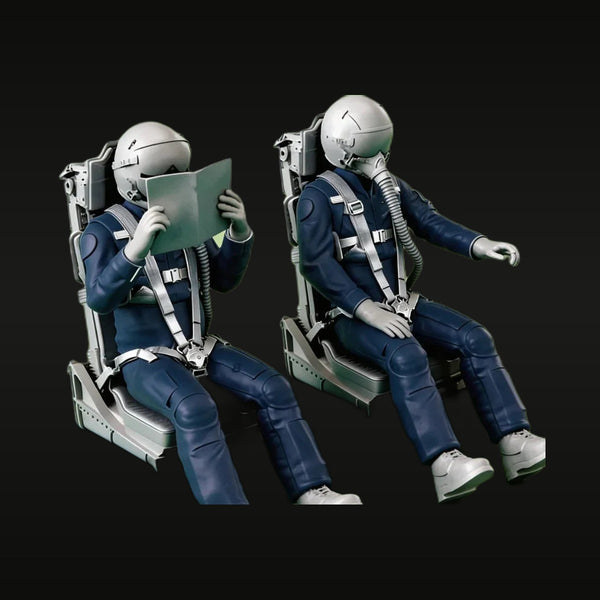 Sci-Fi Astronaut Pilot Pair in Ejection Seats 1/32 Resin Figure Kit