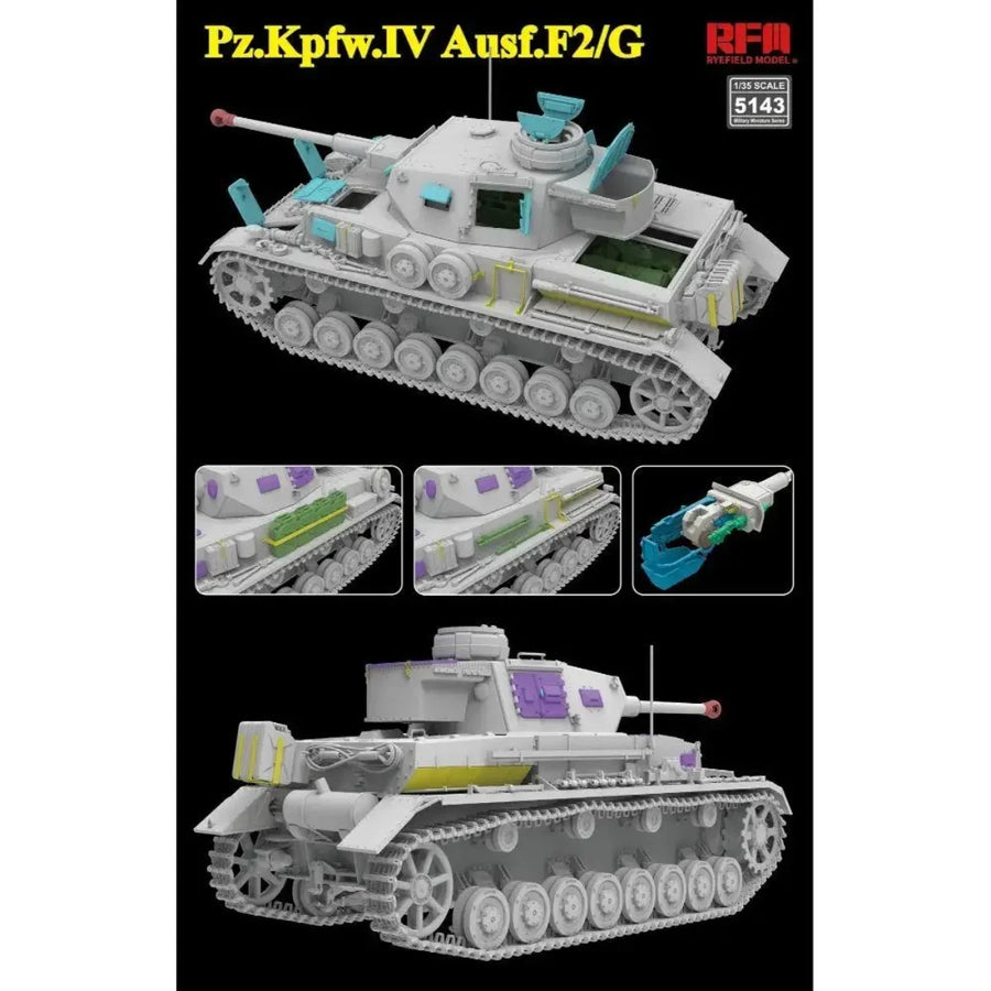 WWII German Panzer IV Ausf.G Medium Tank 1/35 Resin Vehicle Kit - resin model view 4