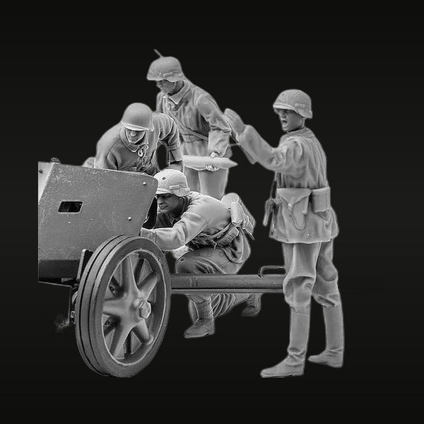 WWII German Artillery Gun Crew Team 1/35 Scale Resin Figure Set