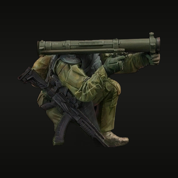 Modern Special Forces Operator with Anti-Tank Launcher and Assault Rifle 1/35 Resin Figure Kit