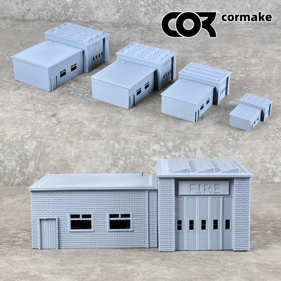 Assembly Architectural Sand Table Fire Station Office Building Railway Railroad Diorama Scale Model Kit 1/64/72/87/150