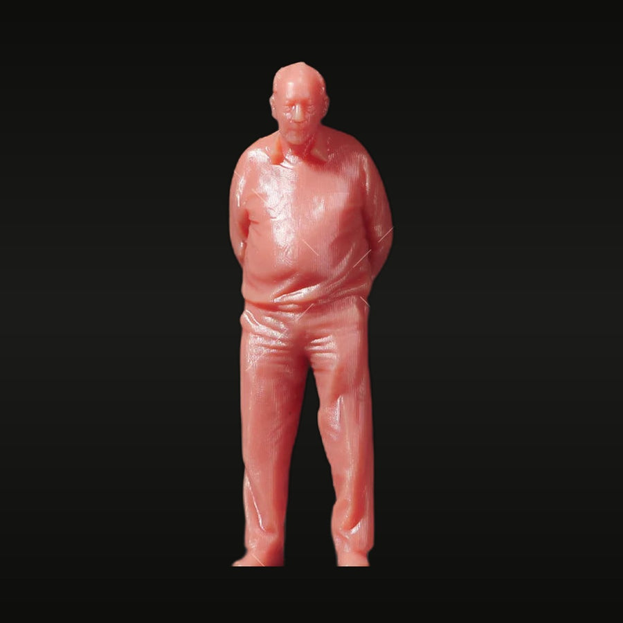 1/64 Scale Casual Old Man Standing Figure Resin Model Kit - unpainted resin model kit