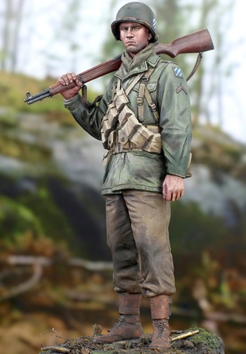1/16 Scale Die-Cast Resin Figure Model Kit US Army 3Rd Armored Division Soldier Single Person Unassembled and Unpainted