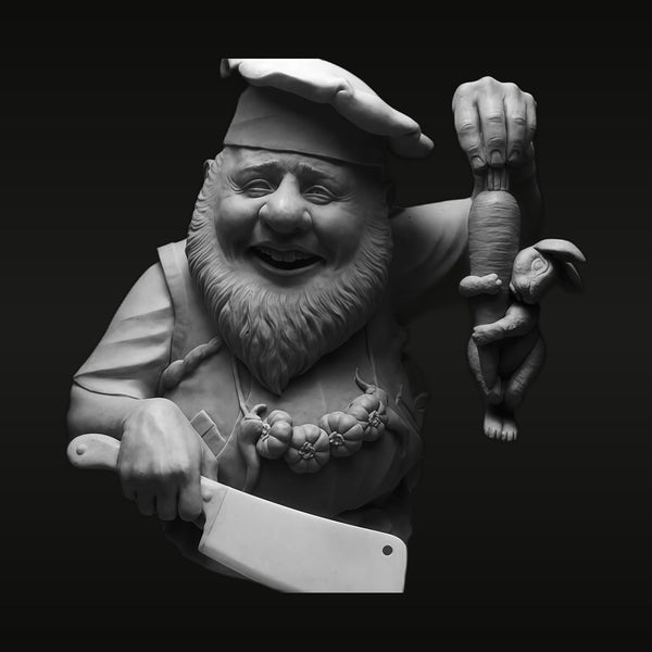 Gnome Chef with Cleaver 1/10 Scale Resin Figure Kit
