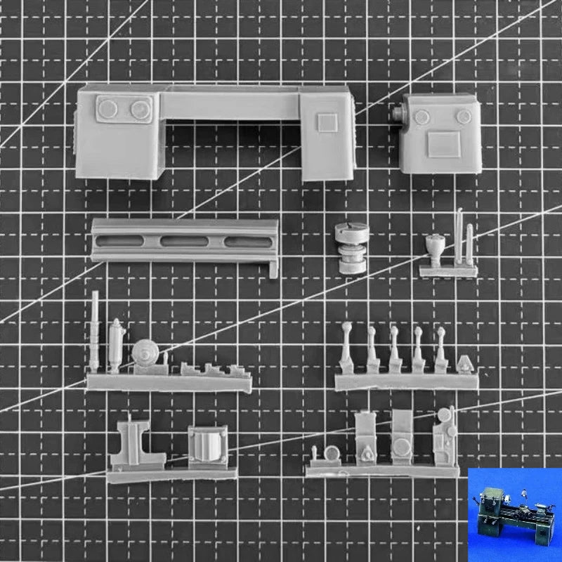 1/35 Scale Diecast Resin Model Kit Resin Drill Press Model Needs Self-Assembly and Coloring