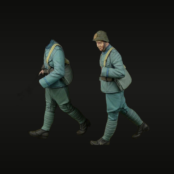 WWI Austro-Hungarian Infantry Soldiers Marching 1/35 Resin Figure Kit