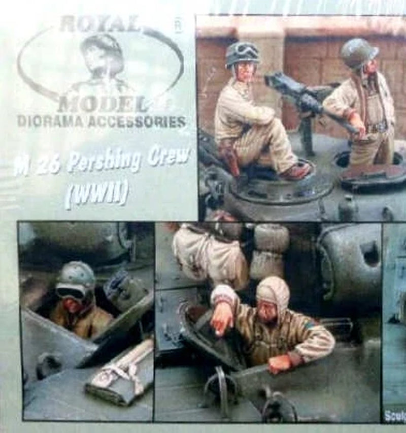 WWII US M26 Pershing Tank Crew Set (5 Figures) 1/35 Resin Diorama Kit - resin model view 3