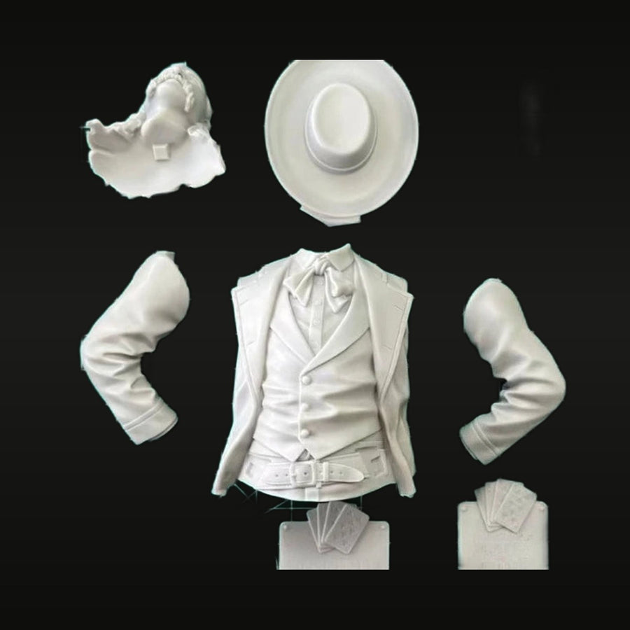 Wild West Gunslinger with Cowboy Hat 1/10 Resin Figure Kit - unpainted resin model kit