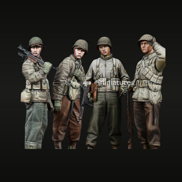 WWII US Infantry Squad 4-Figure Set 1/35 Resin Kit