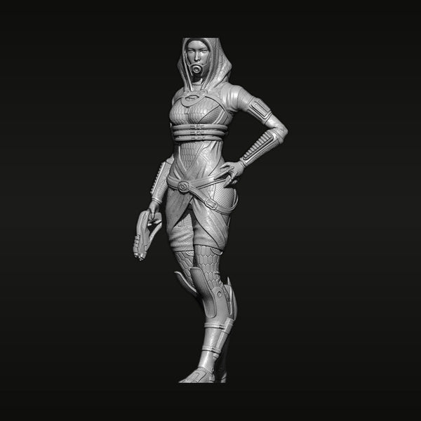 Sci-Fi Female Commando Hooded Tactical Soldier 1/18 Resin Figure Kit