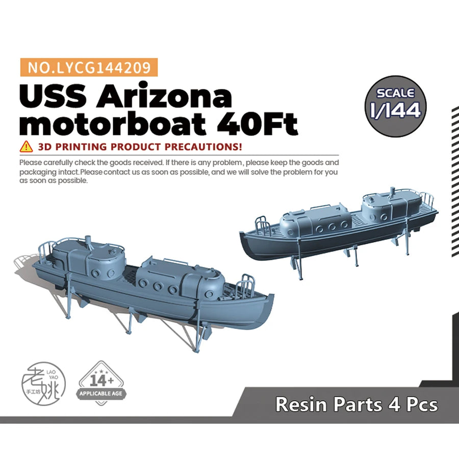 Yao'S Studio LYCG209 1/144 1/200 1/350 1/496 1/426 1/429 1/700 Model Upgrades Parts USS Arizona Motorboat 40Ft 4Pcs