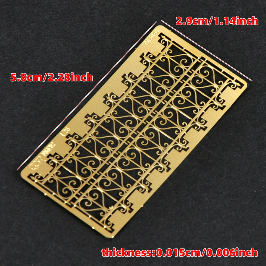Photo Eatch PE Assembly Architectural Model Sand Table Grille Wall Parapet Iron Fence Building Diorama Scale Model Kit 1/35