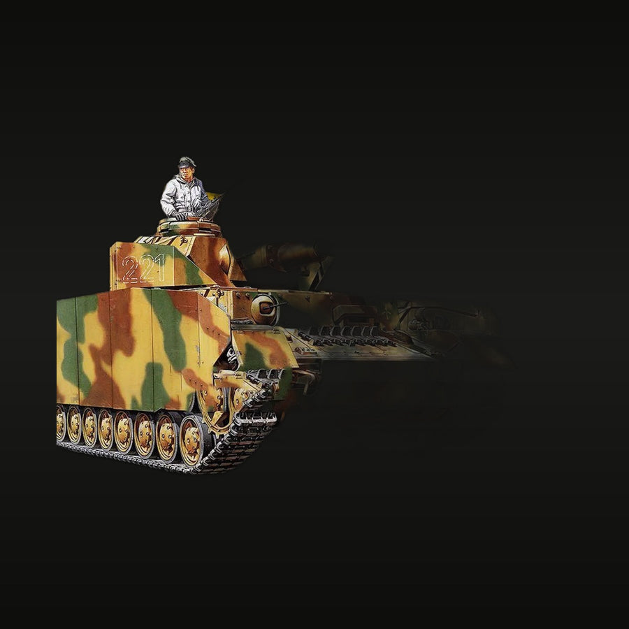 WWII German Panzer IV Ausf.H Tank with Crew 1/35 Resin Vehicle Kit - unpainted resin model kit