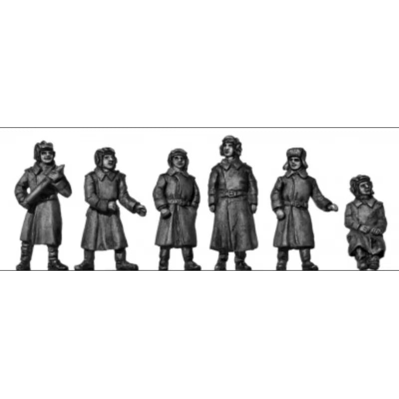 1/72 Scale Diecast Resin Figure Model Kit WWII Soviet Winter Artillery 6 Figures Unpainted