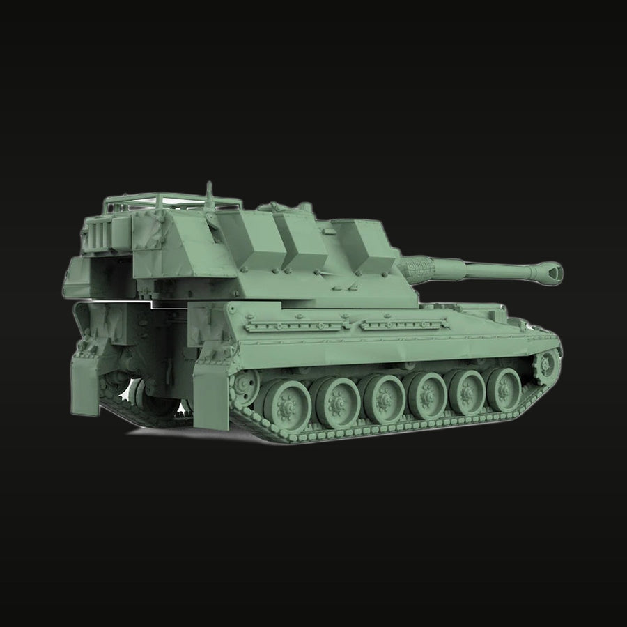 Soviet 2S3 Akatsiya Self-Propelled Howitzer 1/56 Resin Vehicle Kit - unpainted resin model kit