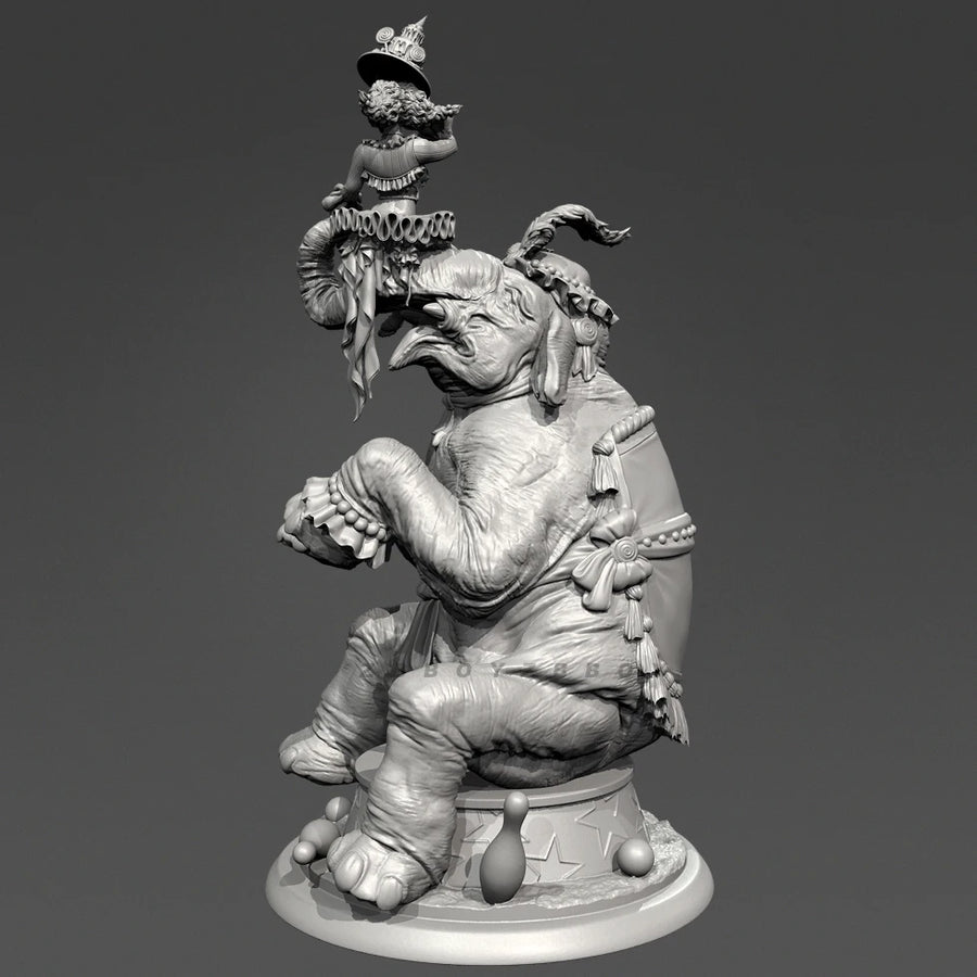 Overall Heights 75Mm 90Mm 115Mm Resin Model Kit for Elephant Circus Performance Self-Assembly and Coloring TD-7495 /3D