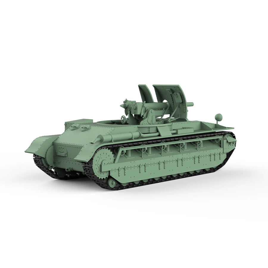 Soviet T-26 Based Self-Propelled Gun 1/56 Resin Vehicle Kit - resin model view 4