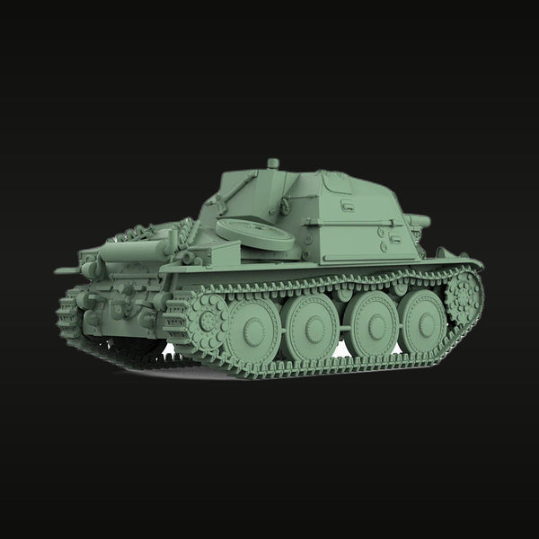 WWII Swedish SAV m/43 Self-Propelled Gun 1/87 Resin Vehicle Kit