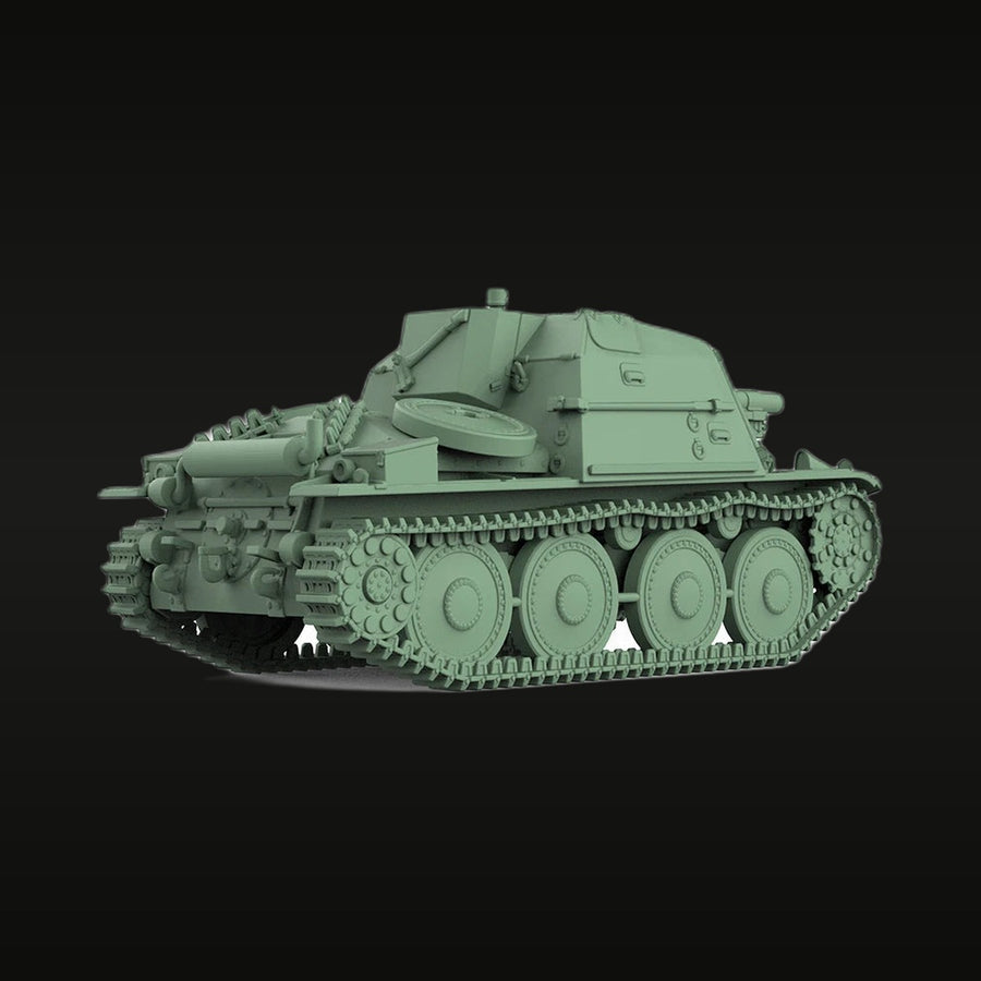 WWII Swedish SAV m/43 Self-Propelled Gun 1/87 Resin Vehicle Kit - unpainted resin model kit