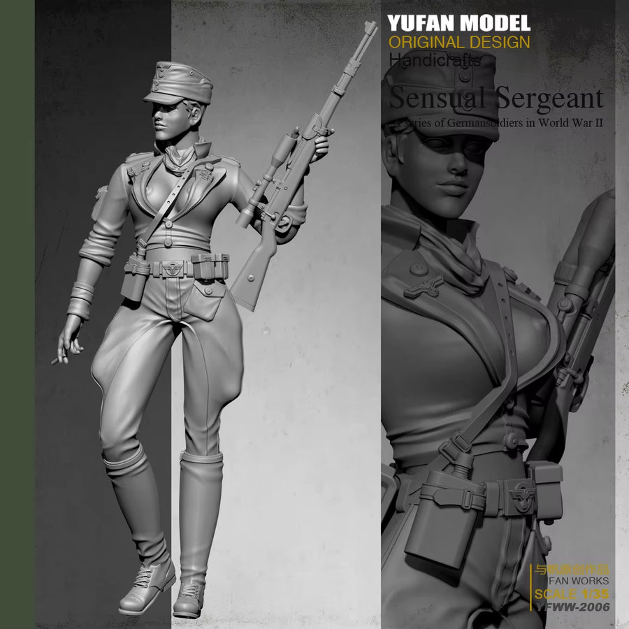 1/35 Female Sniper Resin Soldier Colorless and Self-Assembled Yfww-2006