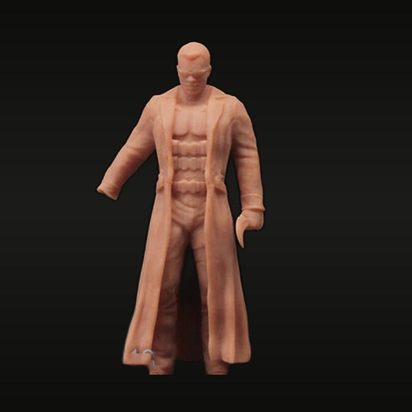 Fantasy Bald Warrior in Open Long Coat 75mm Resin Figure Kit