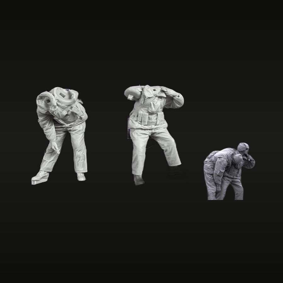 Modern US Soldiers Combat Aid Set 1/35 Resin Figure Kit - unpainted resin model kit