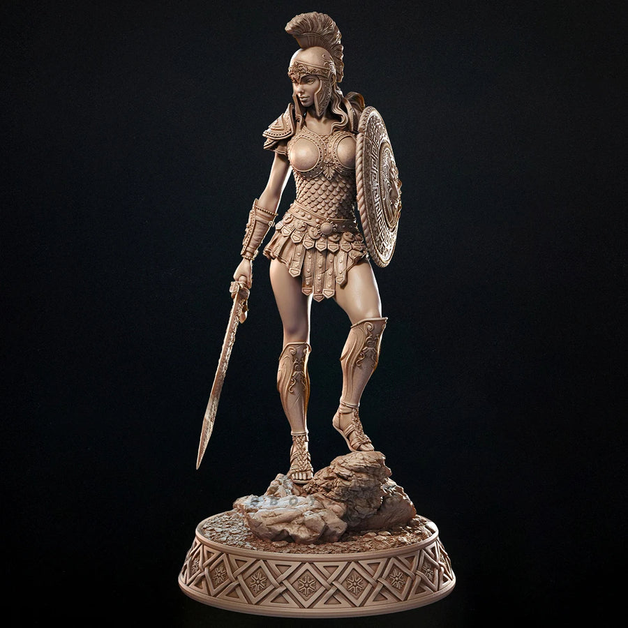 Greek Warrior Athena 38mm Resin Figure Kit - resin model view 2