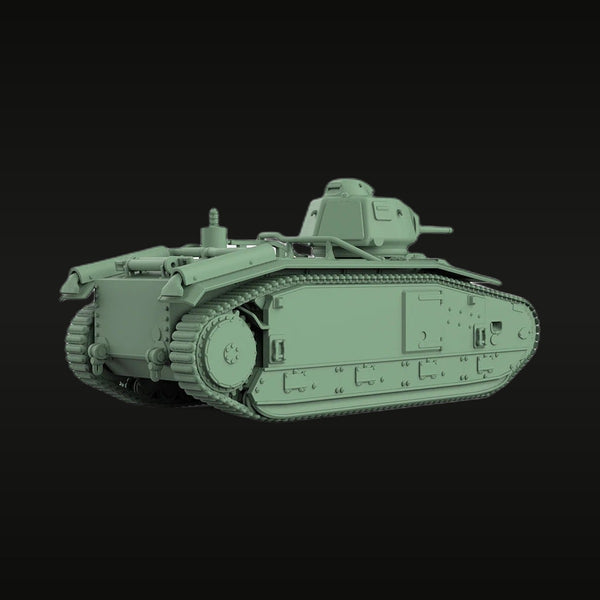 WWII French B1 Heavy Tank Phase II 1/87 Resin Vehicle Kit