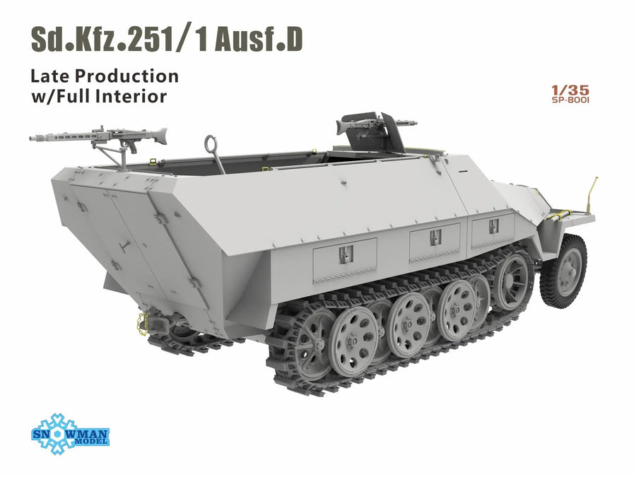WWII German Sd.Kfz.250 Halftrack with Crew 1/35 Resin Vehicle Kit - resin model view 3