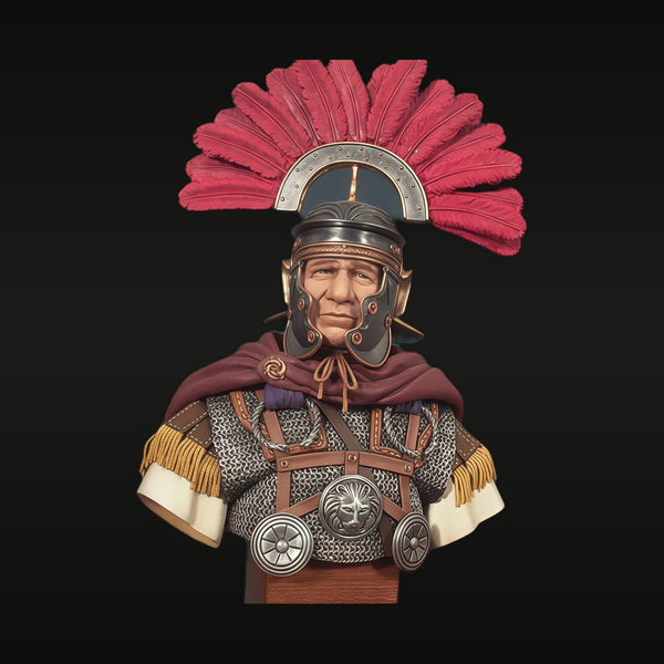Roman Centurion Commander Crested Helmet 1/8 Resin Bust Kit