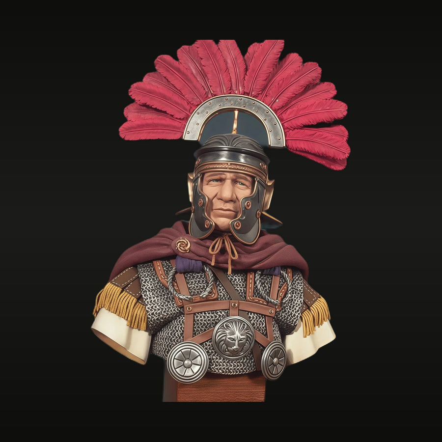 Roman Centurion Commander Crested Helmet 1/8 Resin Bust Kit - unpainted resin model kit