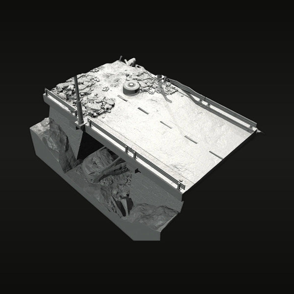 Modern Battle Diorama Base with Rubble and Terrain 1/35 Resin Kit