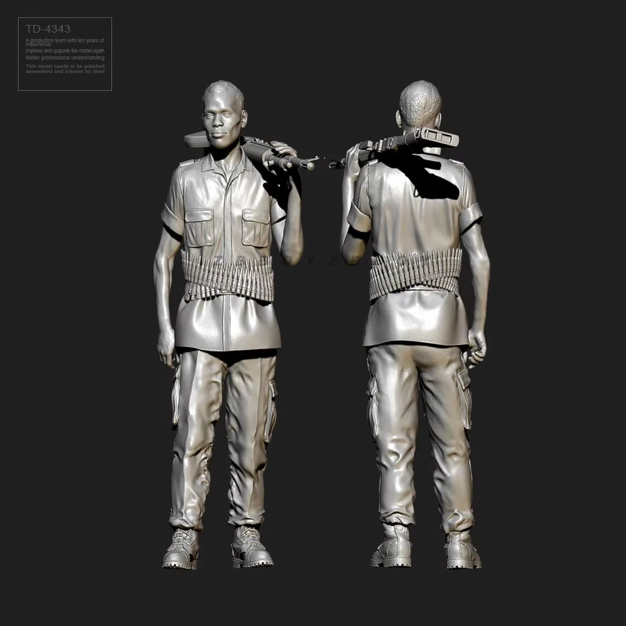 Modern Civilian with RPG Launcher 1/35 Resin Figure Kit - resin model view 4