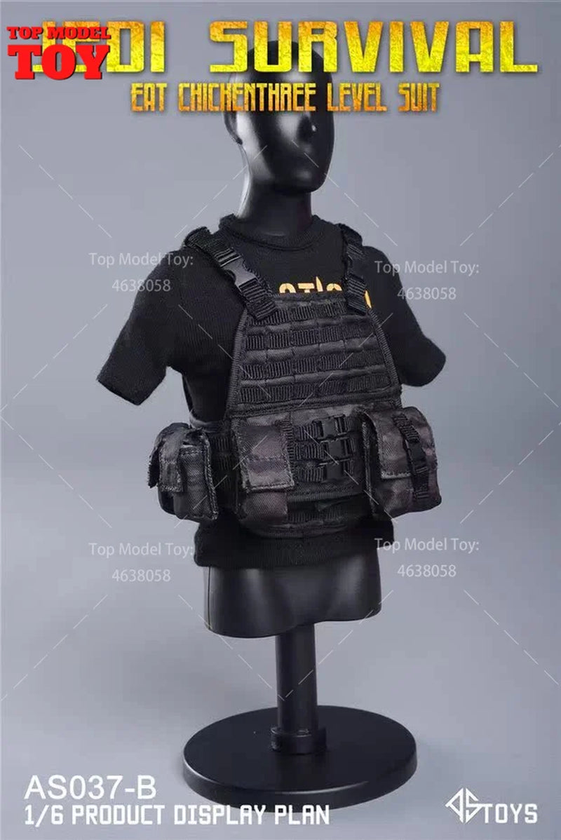 ASTOYS AS037 1/6 Scale Chest Hanger Gun Tactical Backpack Set Scene Accessories Model for 12'' Male Soldier Action Figure Dolls
