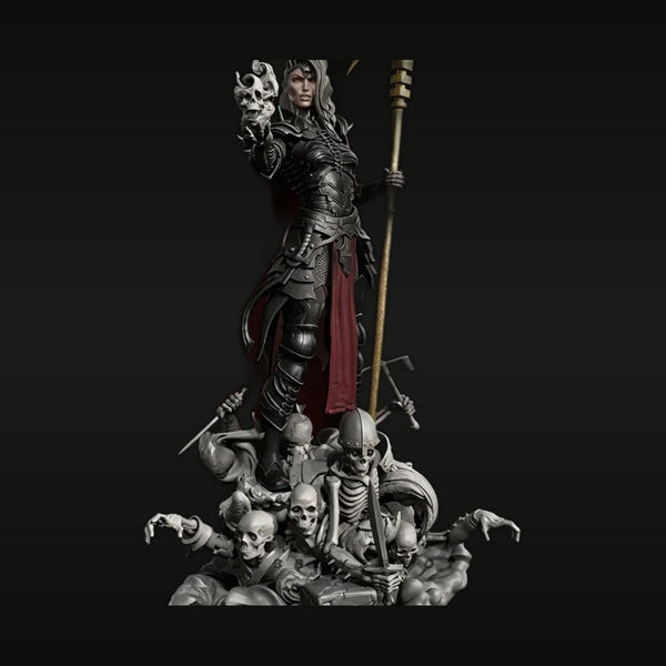 Fantasy Death Goddess with Skull Orb and Staff 38mm Resin Figure Kit