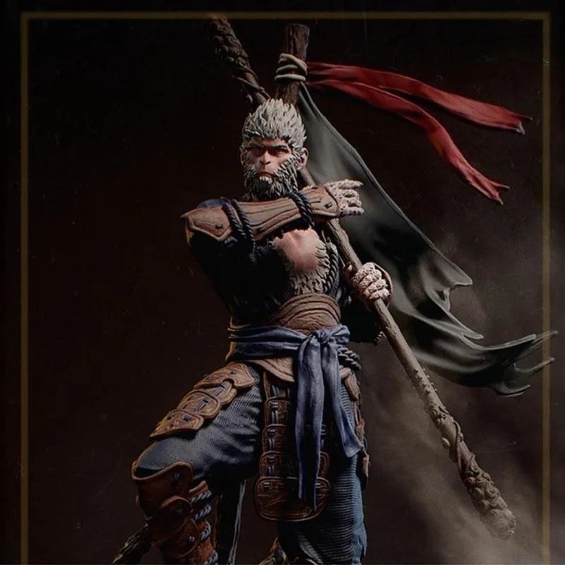 Fantasy Asian Warrior Sun Wukong Monkey King 75mm Resin Bust Kit - resin model view 2