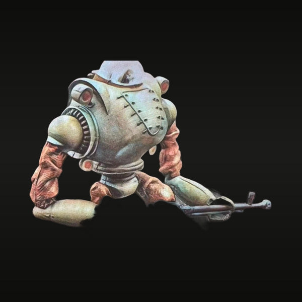 Sci-Fi Cosmonaut Soldier with Rifle 75mm Resin Figure Kit